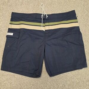 NWOT Kanvas Katin Heritage Collection Porto Surf Trunks Board Swim BLUE Mens 38